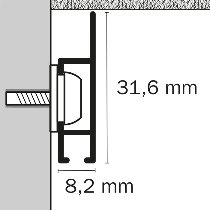STAS cliprail max + kit: elegante sistema per appendere quadri sicuro