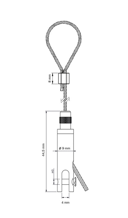 STAS kit di sospensione con gancio per pannelli (4mm)