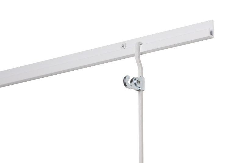 STAS j-rail max per appendere quadri, utilizzo con asta svasata per appoggio facile e sicuro.