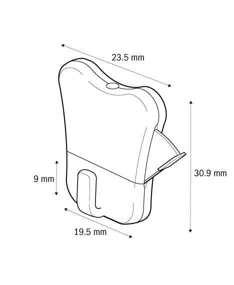 STAS gancio a parete allu verwol type 1 con STAS zipper, compatibile con varie superfici.