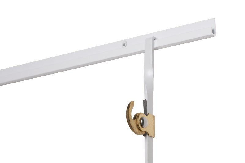 STAS j-rail max in alluminio, 200 cm, perfetto per ganci e aste disponibili.