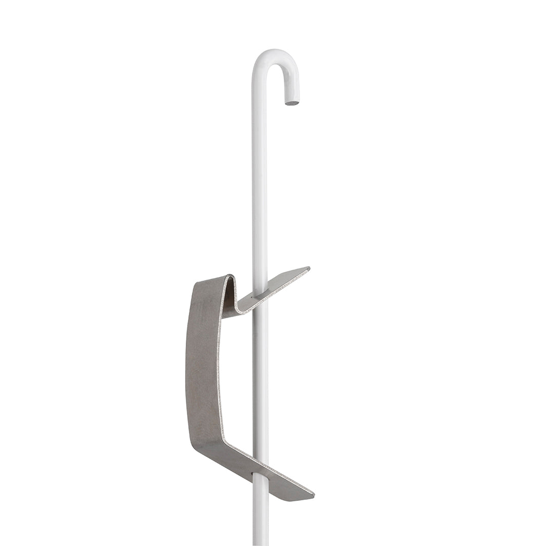 STAS gancio a molla per asta da usare con j-rail, supporta carichi fino a 15 kg.