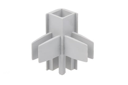 STAS multirail max tappo ad angolo disponibile in bianco e alluminio.