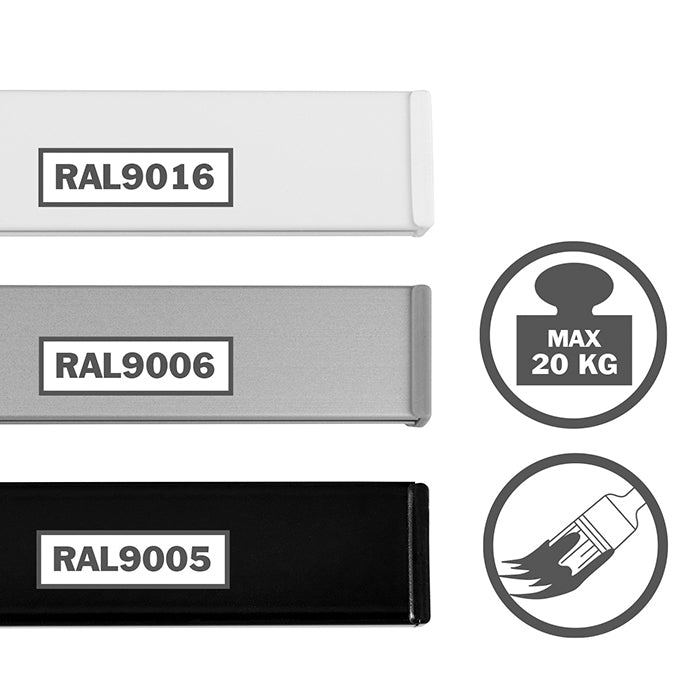STAS cliprail + kit d'installazione: appendere quadri su cartongesso mai stato così facile.