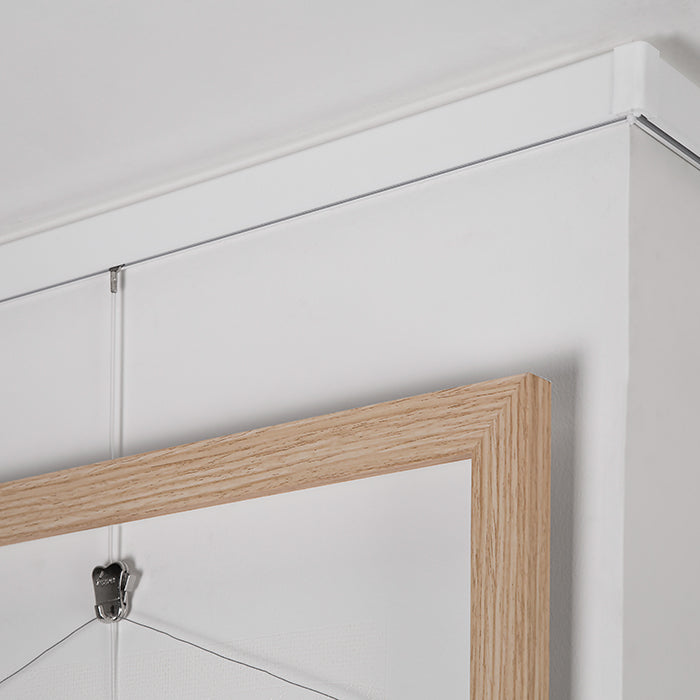 STAS cliprail pro + kit d'installazione: binario elegante e resistente per appendere quadri pesanti.