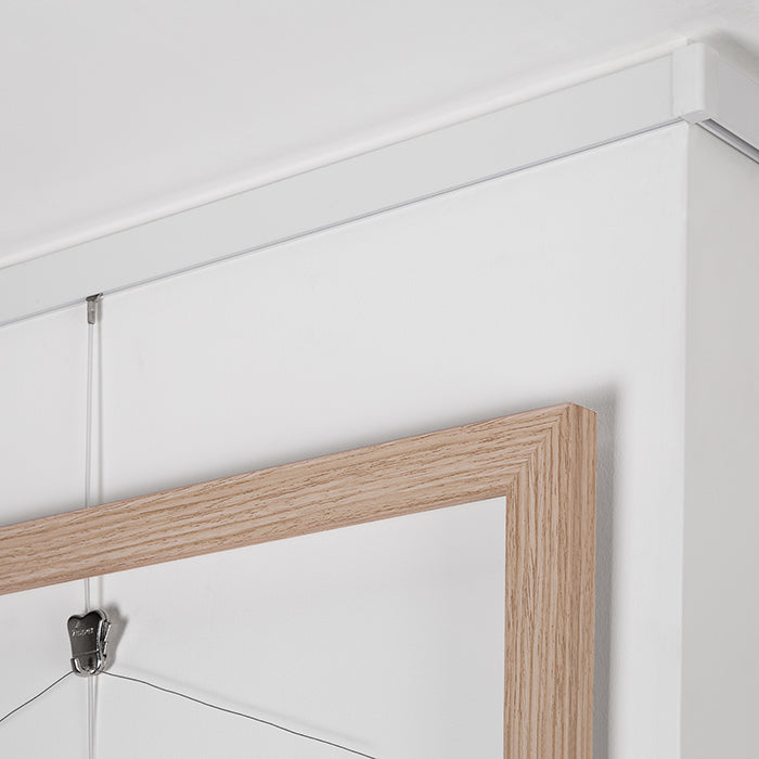 STAS cliprail + kit d'installazione: sistema cliprail per appendere quadri con stile e sicurezza.