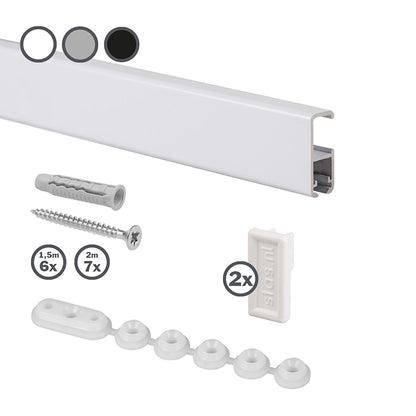 STAS cliprail pro + kit d'installazione: sicurezza e design raffinato per decorazioni murali imponenti.