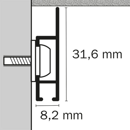 STAS cliprail max + kit: elegante sistema per appendere quadri sicuro