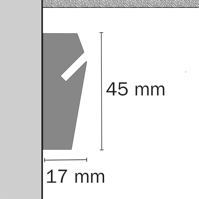 STAS riva binari in legno con speciale sistema di aggancio, perfetto per interni.