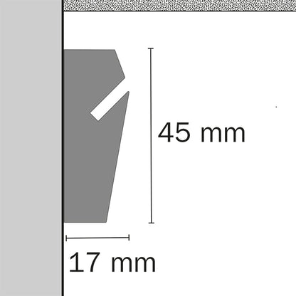 STAS riva binari in legno con speciale sistema di aggancio, perfetto per interni.