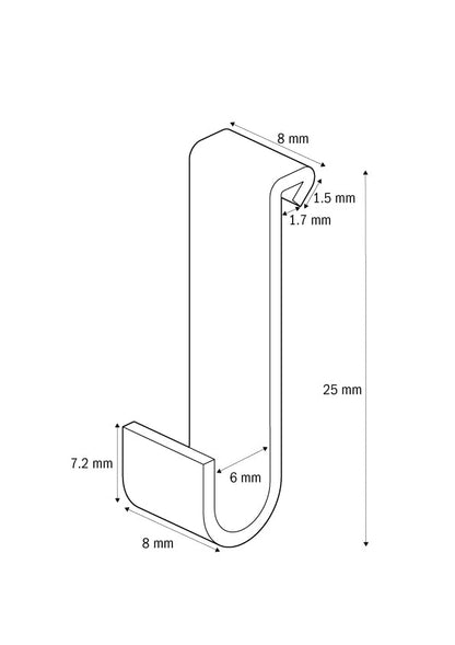 STAS gancio per parete divisoria allu sepa normale: adatto a pannelli vari.