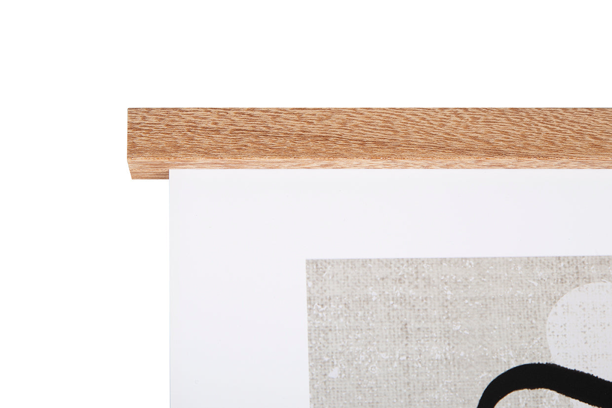 STAS gancio per poster con bacchette e listelli rustici.