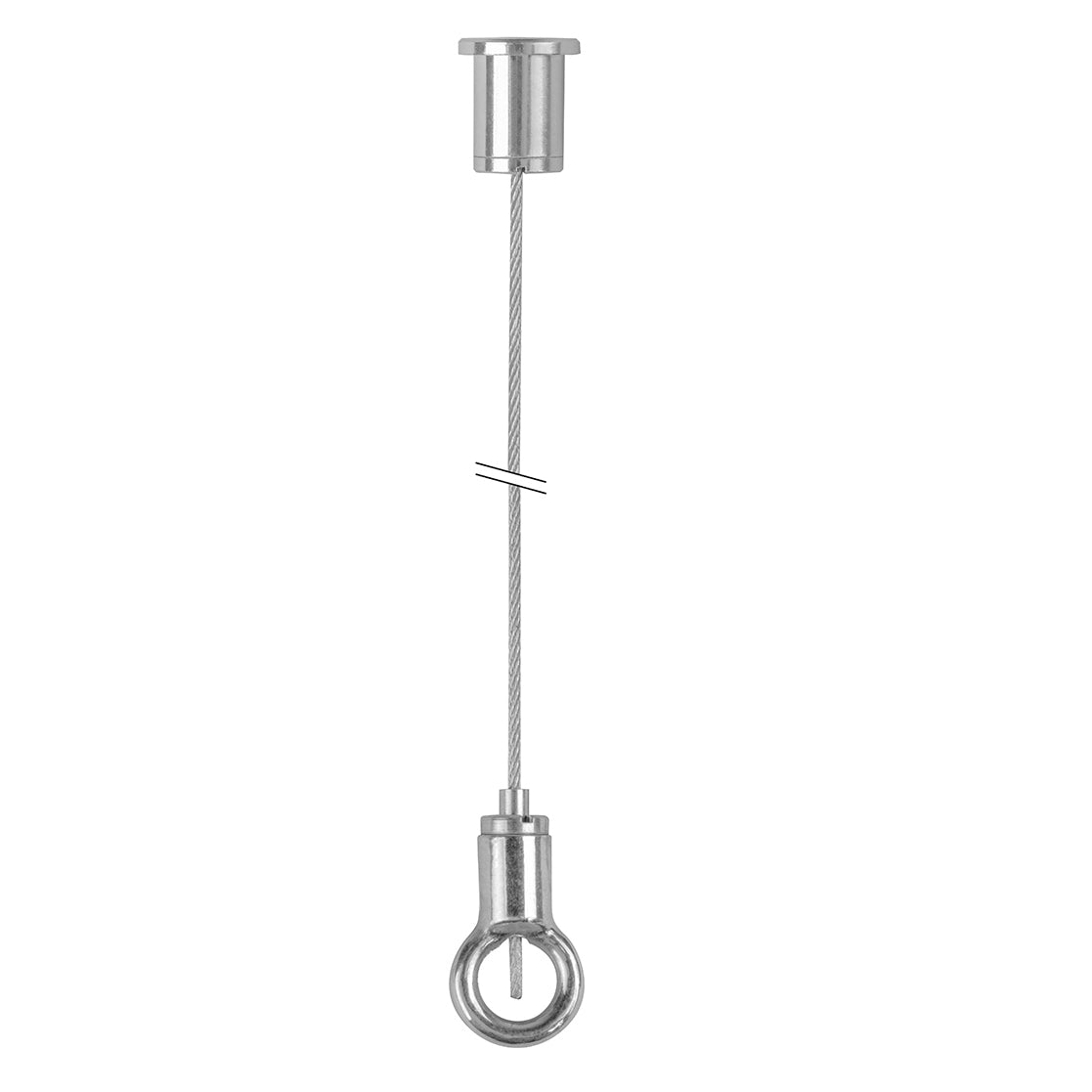 STAS kit di sospensione con gancio ad occhiello: cavo acciaio 1,5mm per montaggio soffitto.