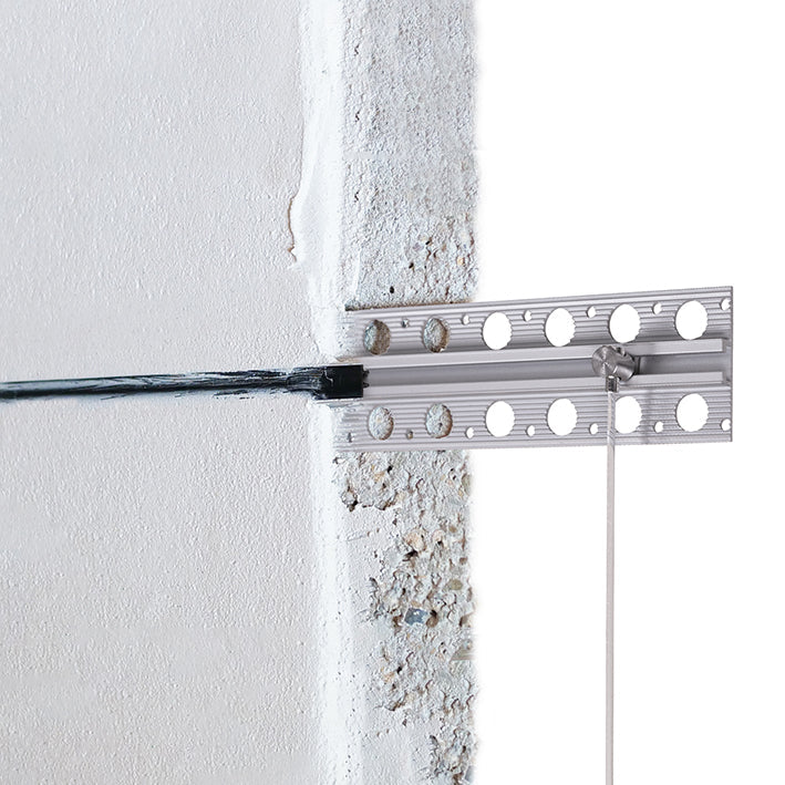STAS plasterrail - 2cm: binario invisibile integrato nello stucco, per appendere quadri