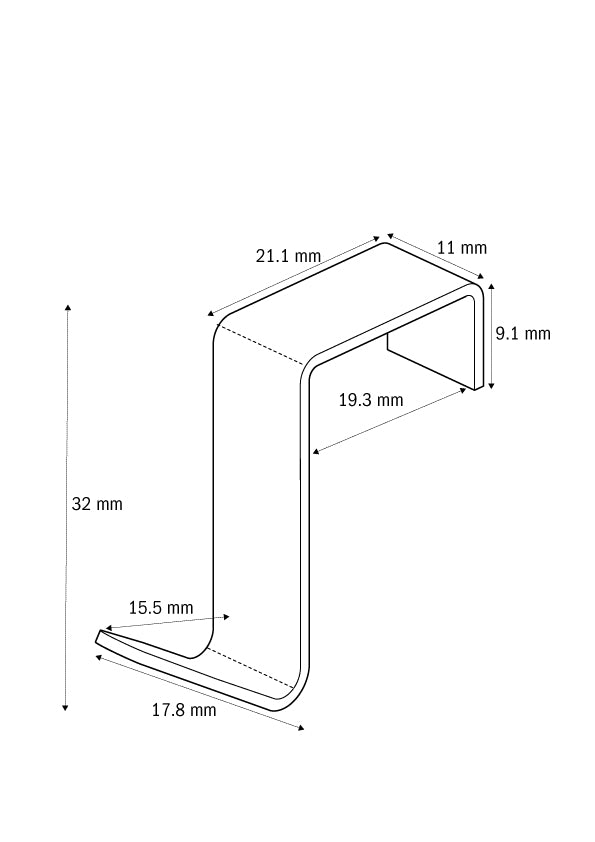 STAS gancio per parete divisoria verwol type 2 compatibile con cavi perlon o d'acciaio.