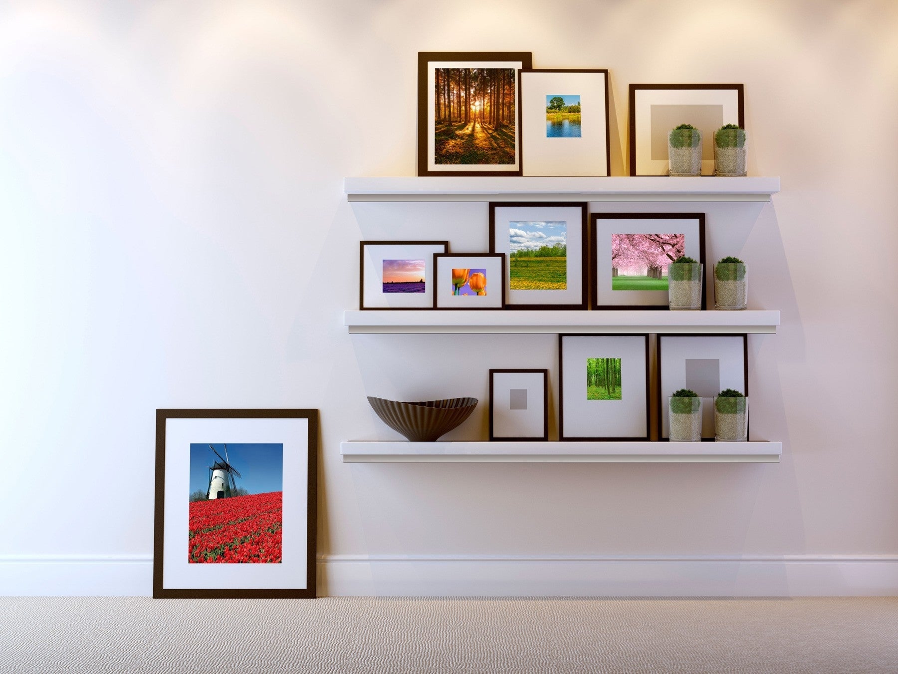 STAS set up rail, soluzione semplice ed elegante per posare decorazioni senza appendere.