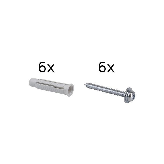 STAS minirail kit d'installazione: include 6 viti a clip e tasselli per fissaggio di 200 cm.