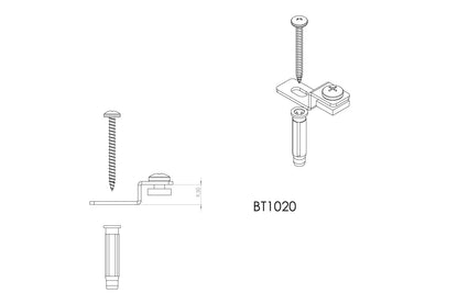 STAS gancio stretto per telaio tessile - disegno tecnico