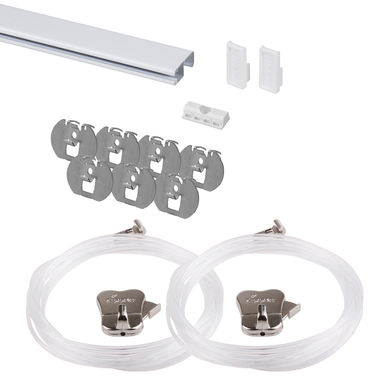 Set completo: STAS drywallXpress 150cm con 2 cavi perlon e 2 STAS zipper.
