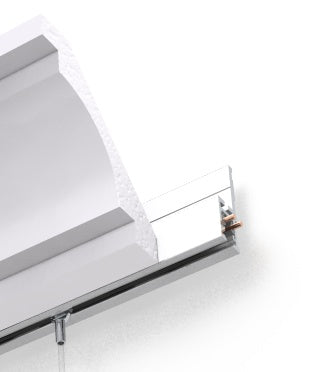 STAS multirail crown 200 cm presenta striscia protettiva legno.