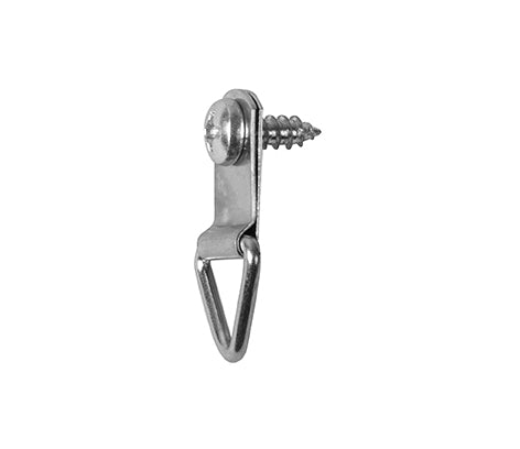 STAS ganci a vite anello D per appendere cornici. Include 4 ganci avvitabili con viti.