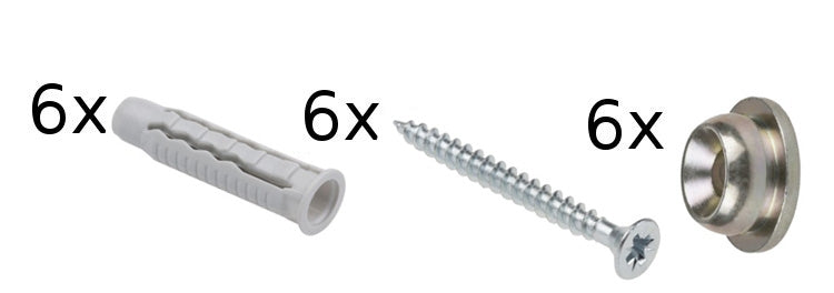 Kit d'installazione per binario da 200 cm, compatibile con vari sistemi STAS.