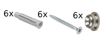 Kit d'installazione per binario da 200 cm, compatibile con vari sistemi STAS.