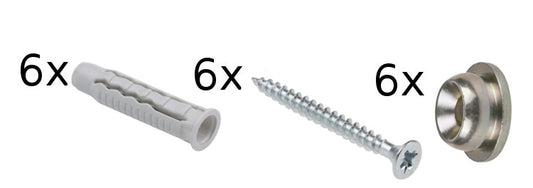 Kit d'installazione per binario da 200 cm, compatibile con vari sistemi STAS.