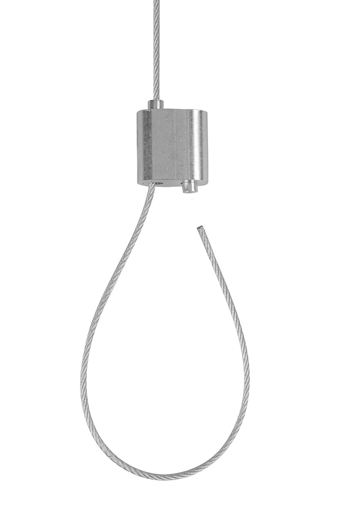 STAS kit con gancio di sicurezza e cavo d'acciaio 1,5mm, soluzione affidabile per appendere diversi formati.