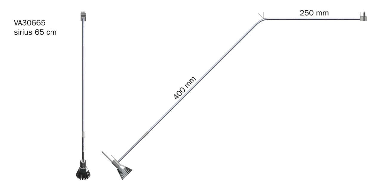 STAS multirail armatura sirius disponibile in lunghezze 40, 50, 65 cm.