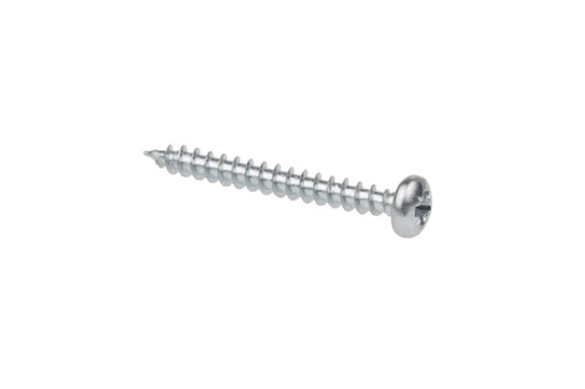STAS vite con testa tonda per montaggio j-rail, disponibile in bianco e alluminio.