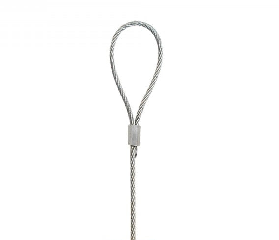 STAS cavo d'acciaio con anello, perfetto per ganci da parete STAS, supporta fino a 20 kg.