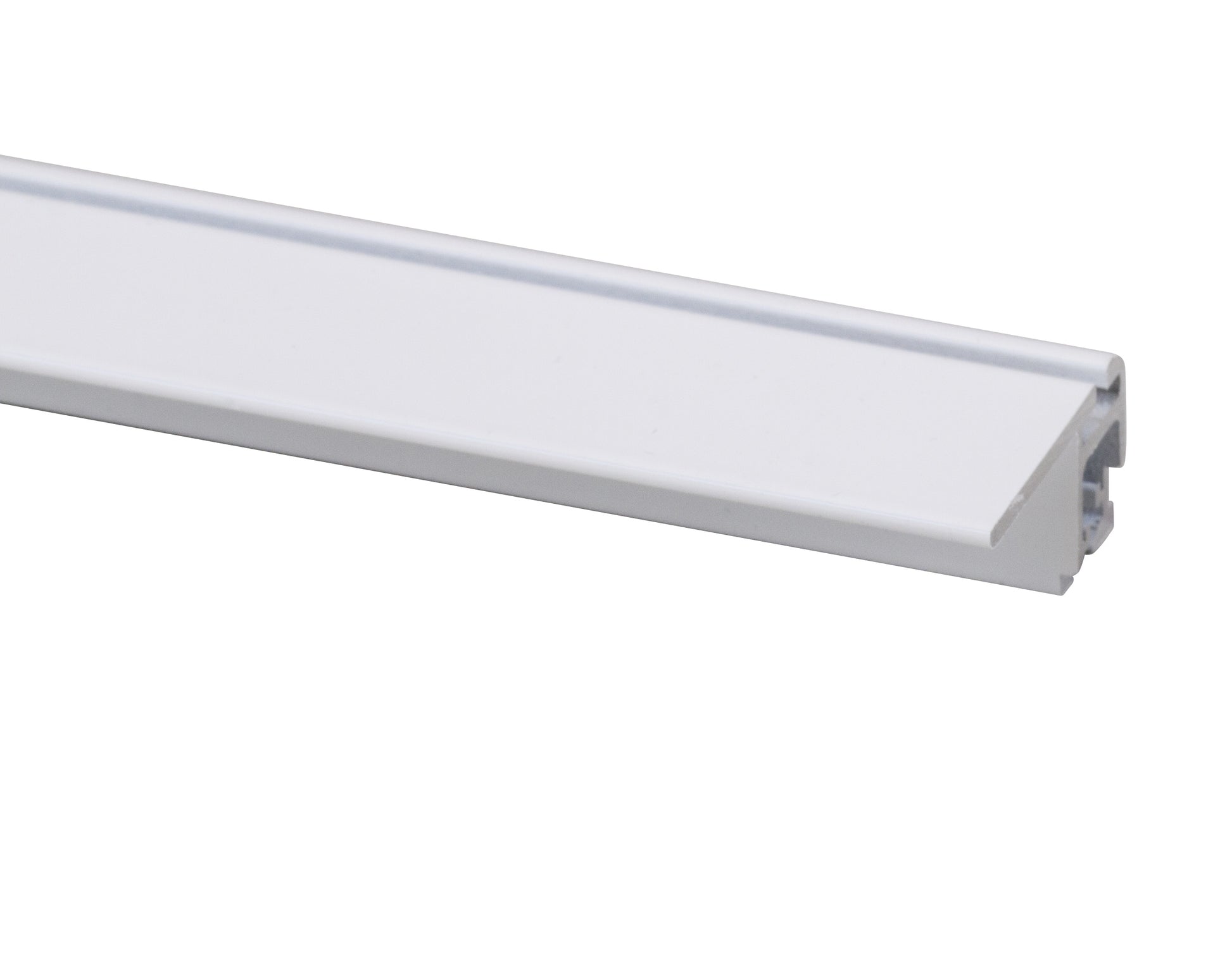 STAS prorail flat bianco 200 cm: sistema per appendere quadri senza conduttore, rifinibile con cornici decorative.