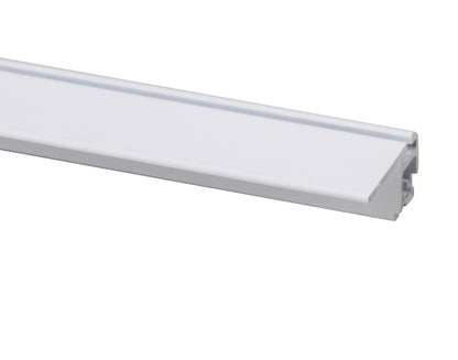 STAS prorail flat bianco 200 cm: sistema per appendere quadri senza conduttore, rifinibile con cornici decorative.