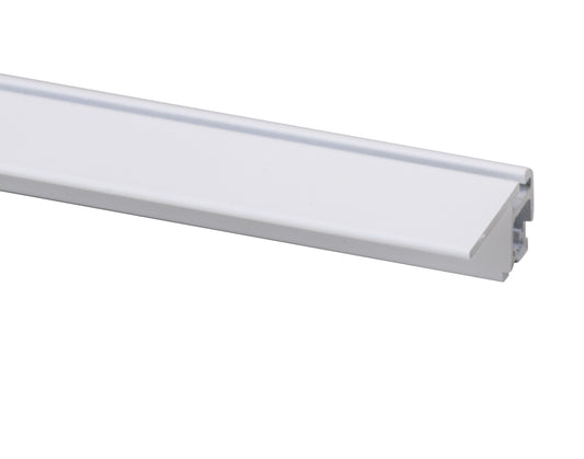STAS prorail flat bianco 200 cm: sistema per appendere quadri senza conduttore, rifinibile con cornici decorative.