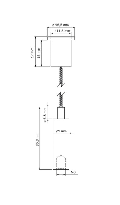 STAS kit di sospensione con filettatura M6 interna