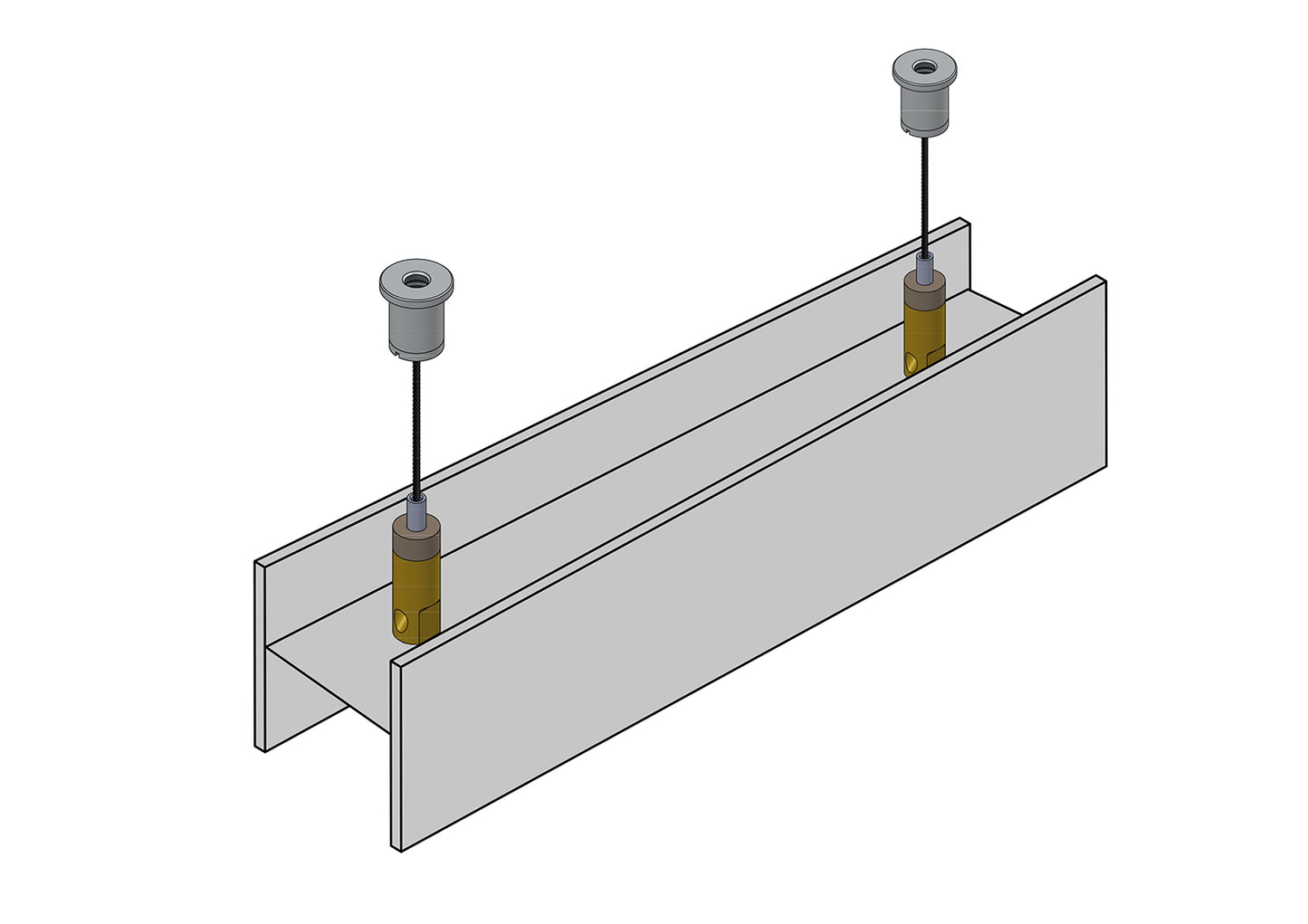 STAS kit di sospensione con gripper M6 esterno