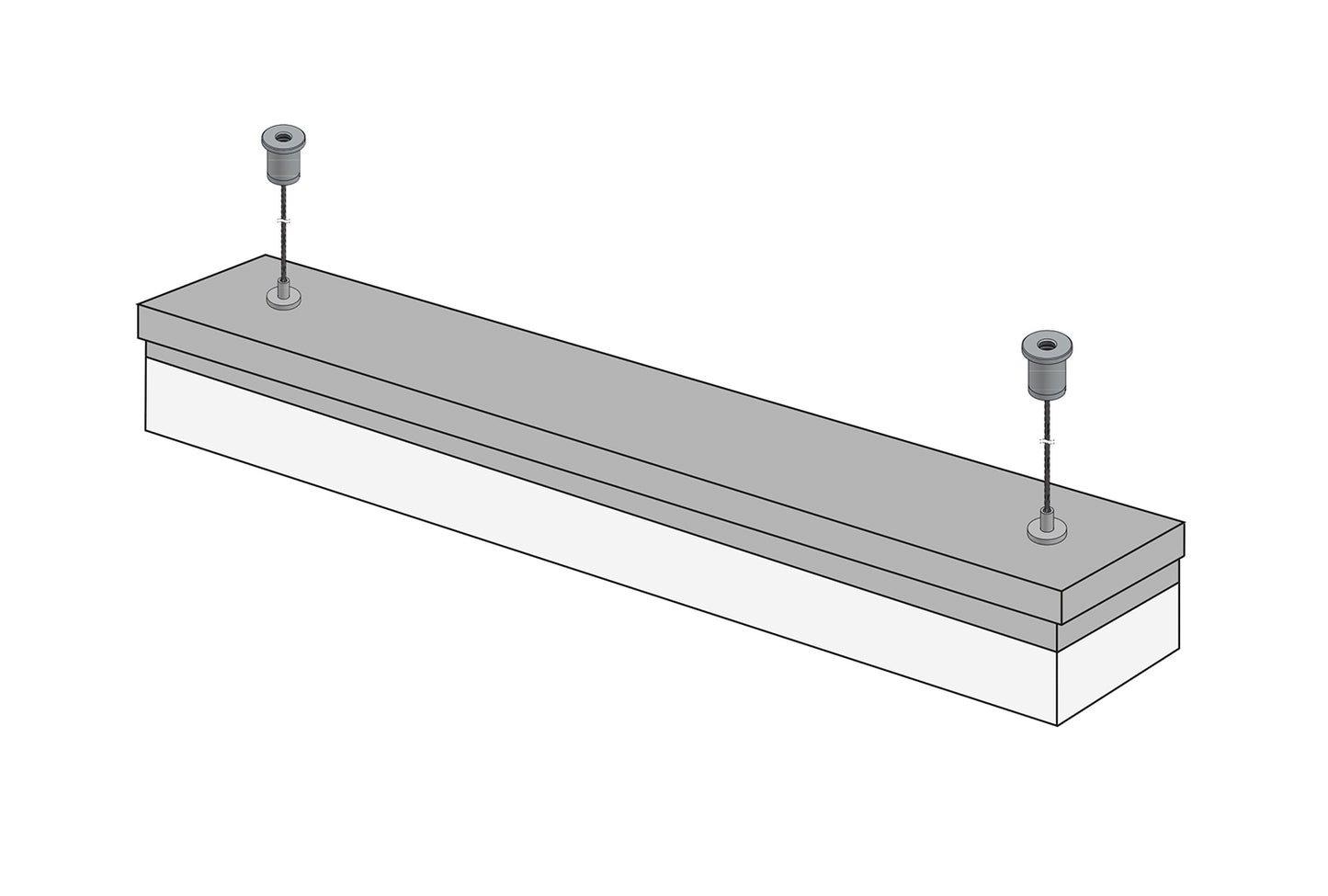 STAS kit di sospensione con presa M10: ideale per sospensione lampadari e scaffali.
