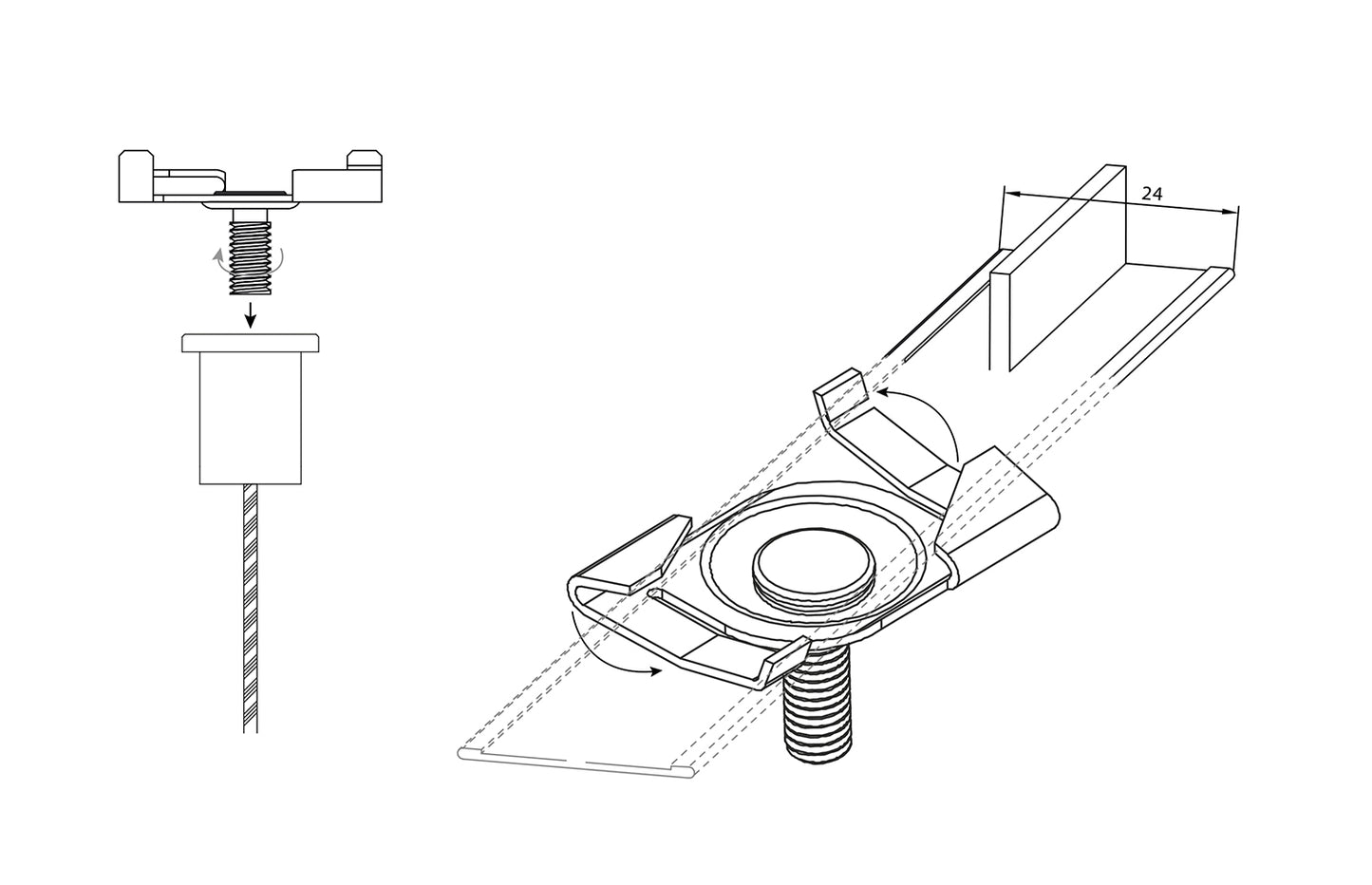 STAS clip per controsoffitto