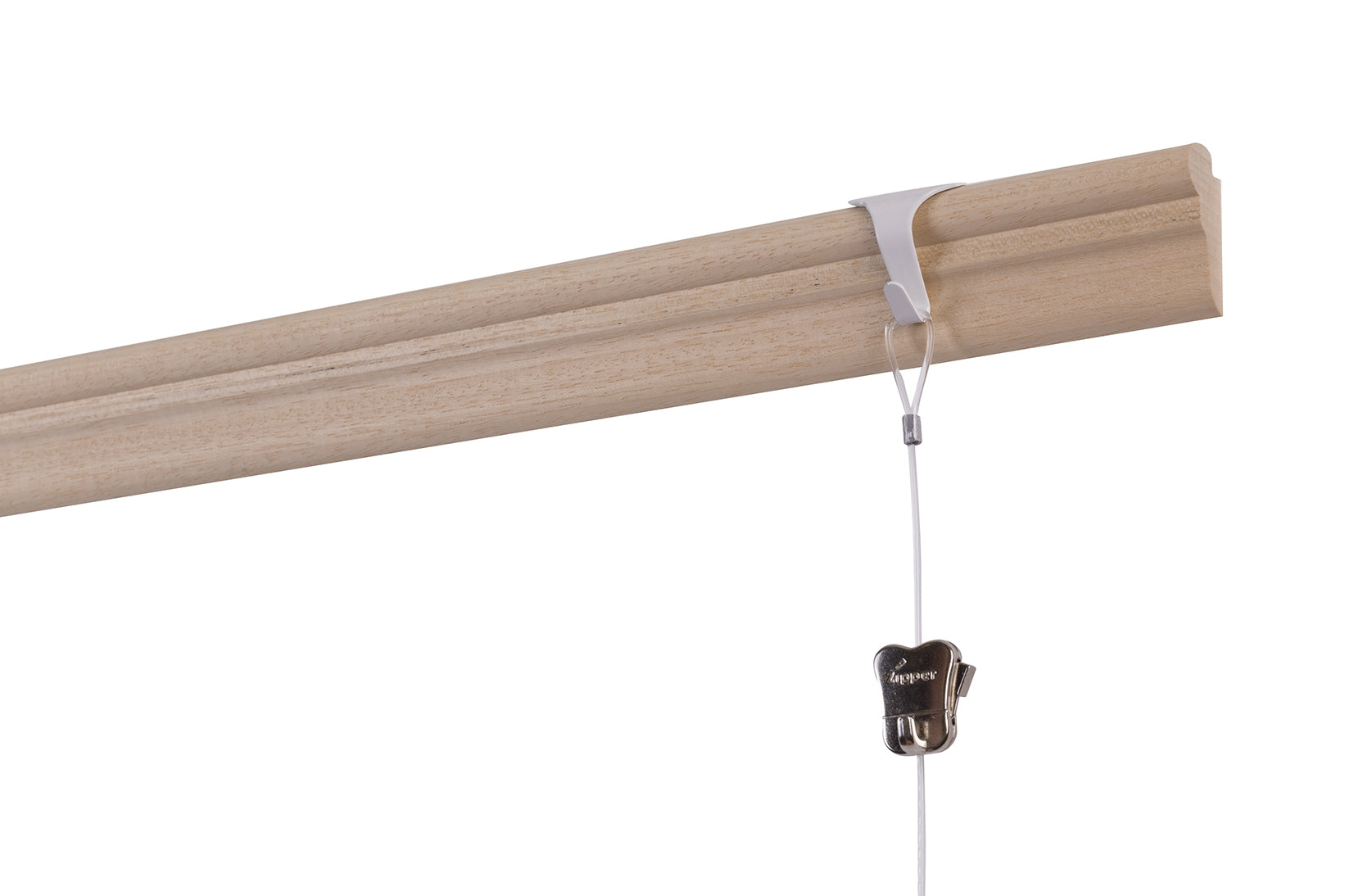 STAS windsor con STAS gancio listello laterale bianco + cavo perlon con anello 150 cm + STAS zipper