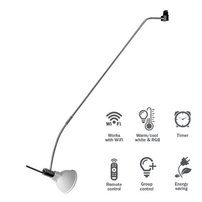 STAS lampada smart-led Wi-Fi e armatura sirius, facile da installare e dimmerabile.