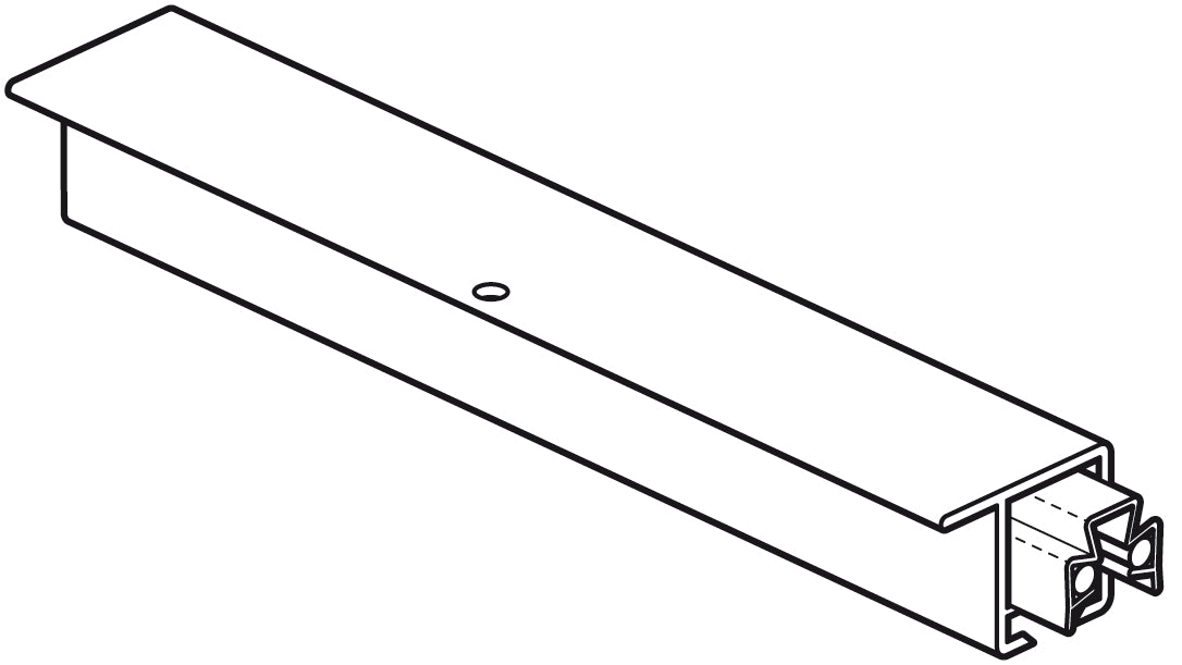 STAS u-rail multi 200 cm in bianco, nero e alluminio.