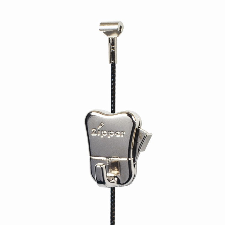 STAS zipper si adatta a cavi perlon e d'acciaio per massima flessibilità.